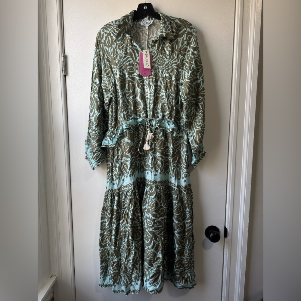 Omika Women’s Long Sleeve Maxi Dress Sz S